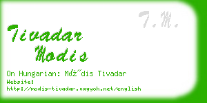 tivadar modis business card